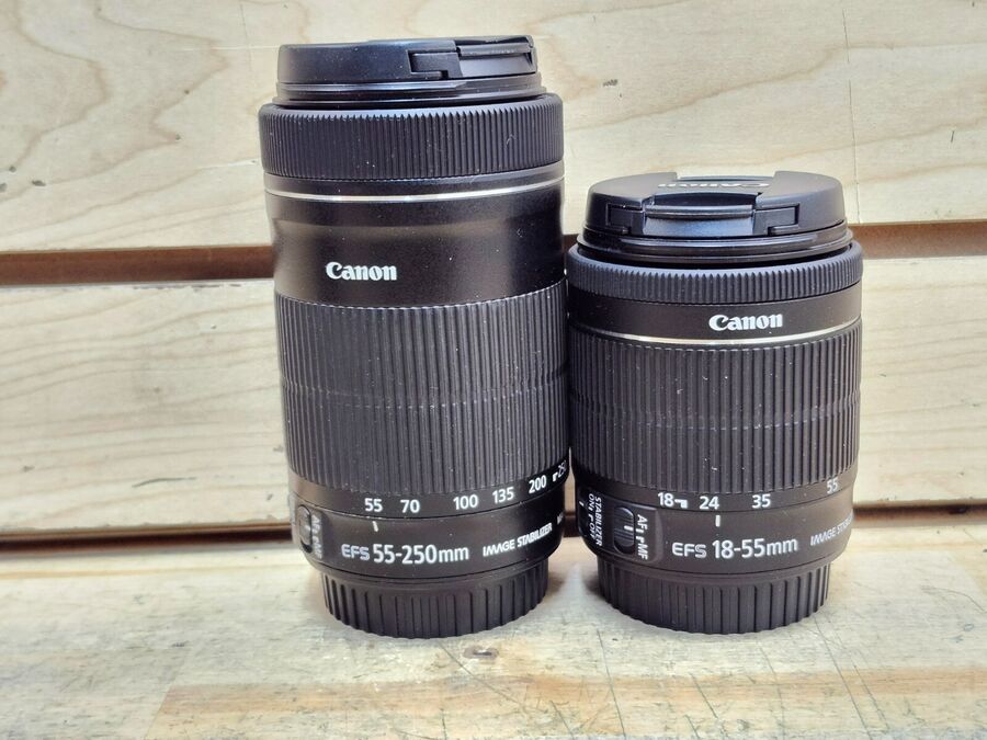Canon EOS 80D with Canon Zoom Lens 18-55mm + 55-250mm + Accessories