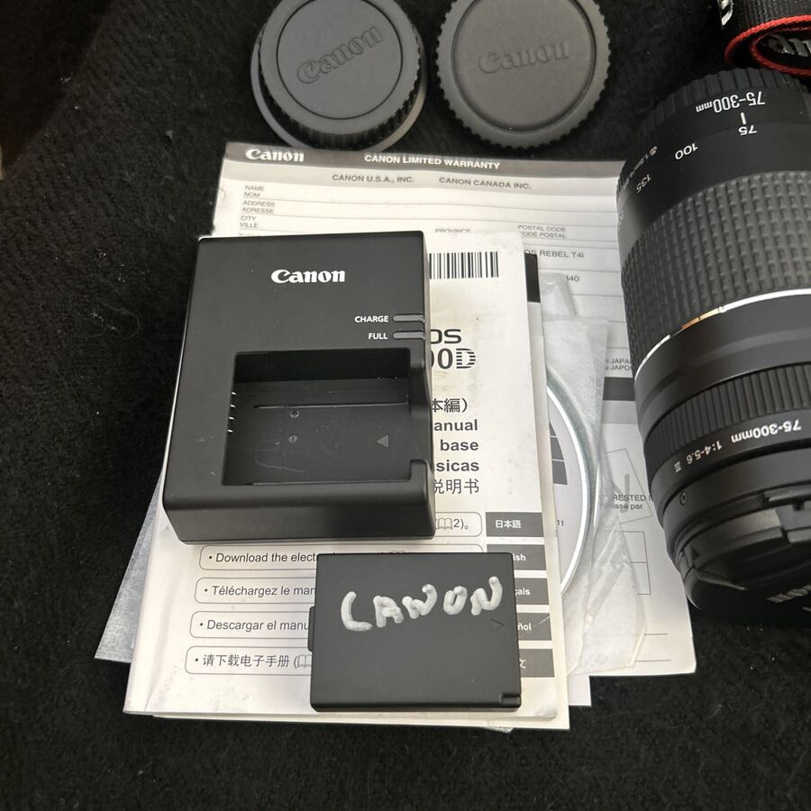 Canon EOS Rebel T7 Dslr Camera with ef18-55mm and EF 75-300mm Lenses